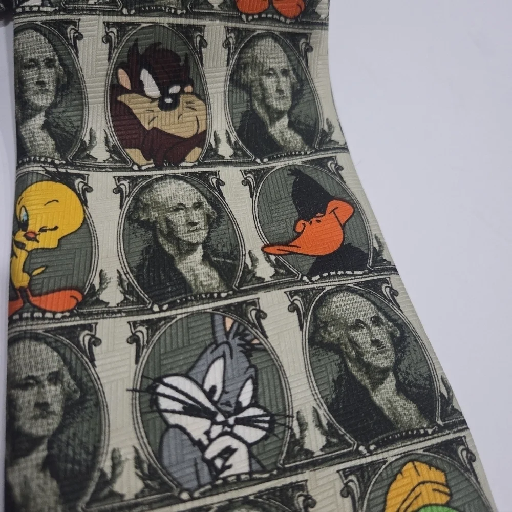 1997 Looney Tunes Character Print Tie - Picture 2 of 6